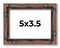 5x3.5 Thin Bamboo Picture Frame with UV-Resistant Acrylic & Acid Free Backing, Available in 2 Finishes - Gold and Brown